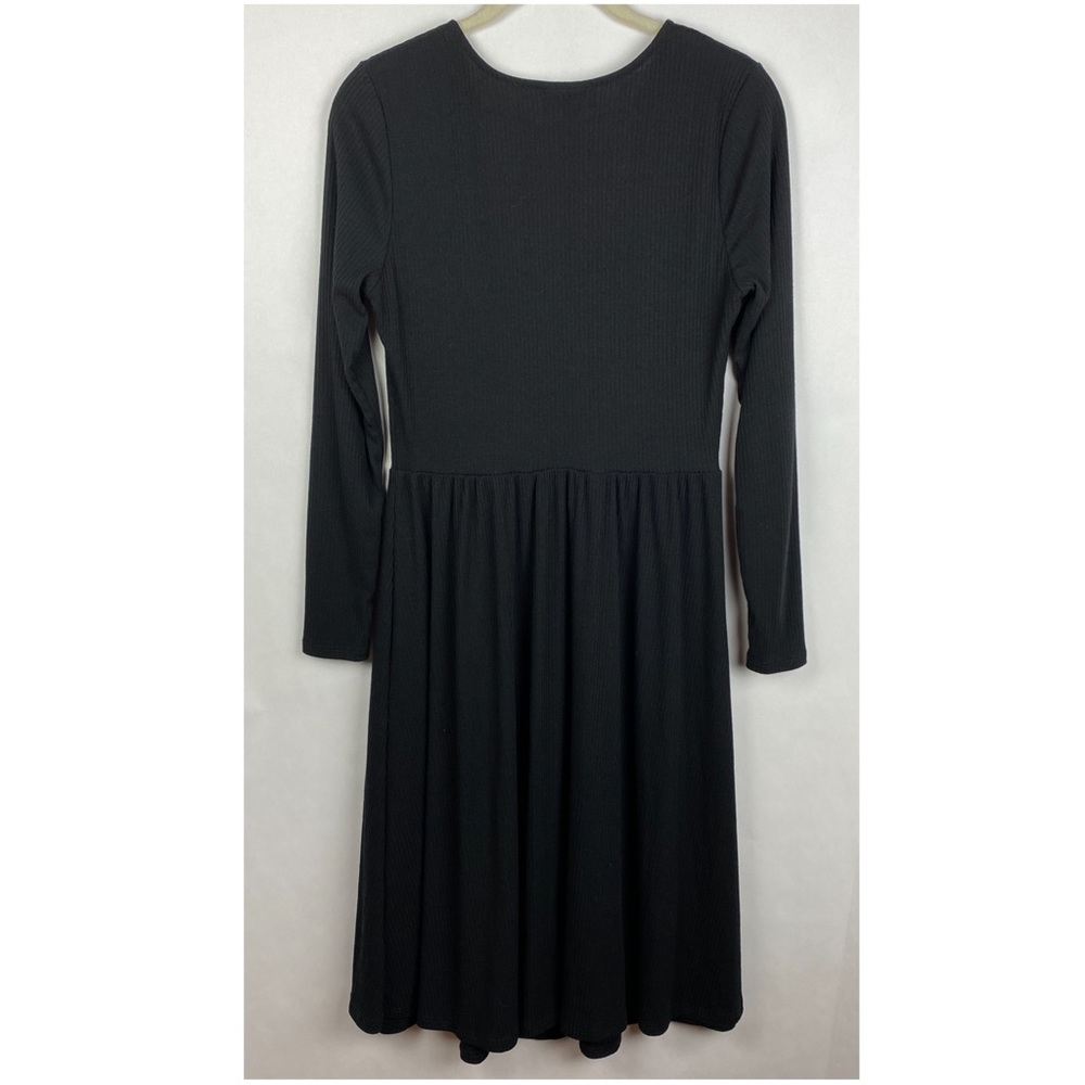 ModCloth To Your Liking Black Ribbed Dress - Picture 5 of 8
